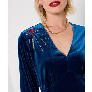 Joe Browns Robe en velours stretch à sequins  
