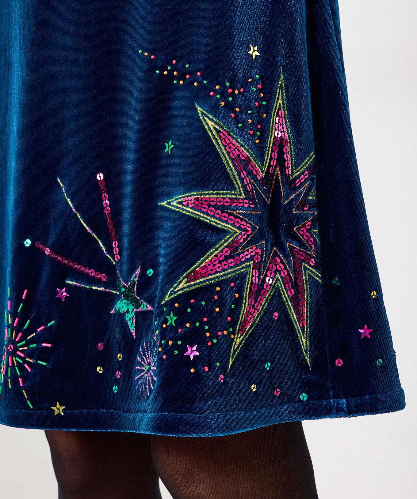 Joe Browns Robe en velours stretch à sequins  