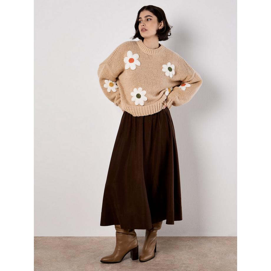 APRICOT Bestickter Pullover mit reinen Gänseblümchen  