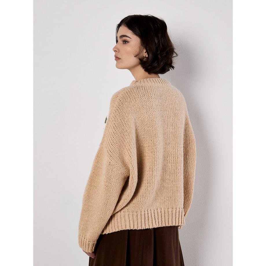 APRICOT Bestickter Pullover mit reinen Gänseblümchen  