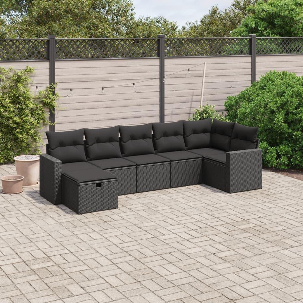 VidaXL set divano da giardino Polirattan  