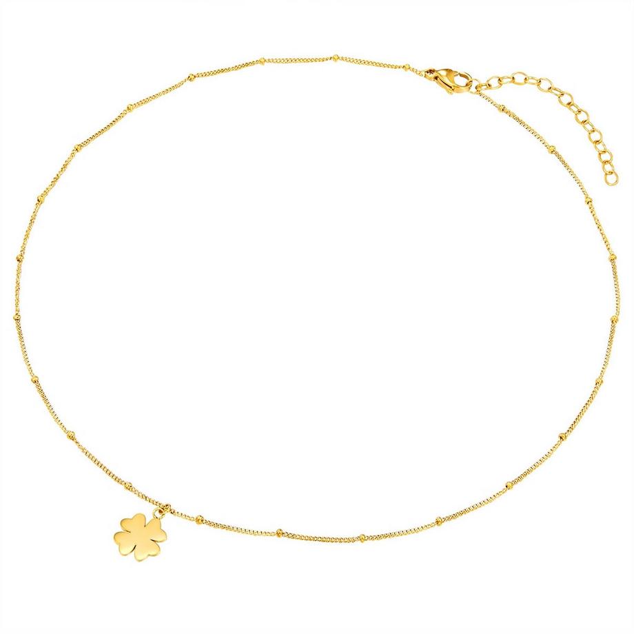 Lulu & Jane  Kette mit Anhänger Edelstahl gelbgold 