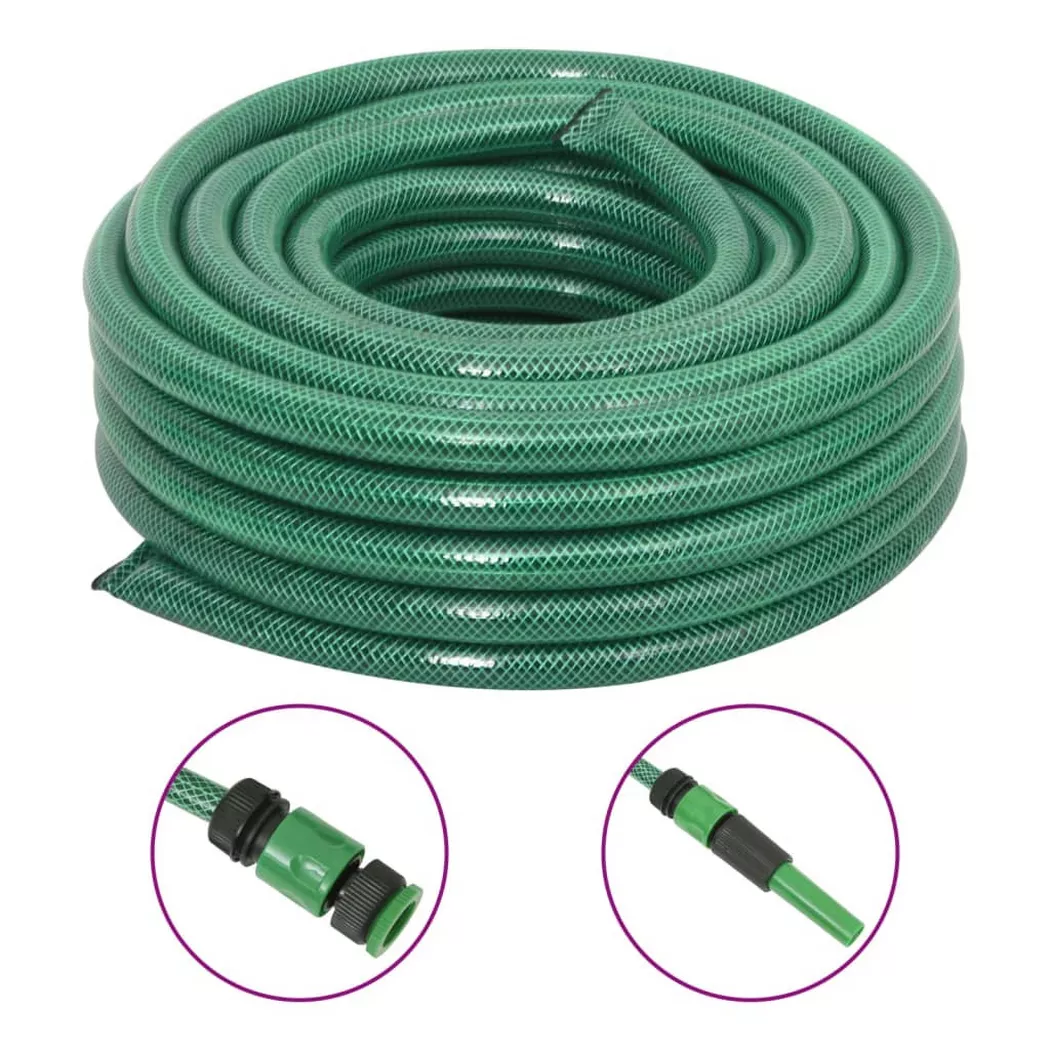 VidaXL - tubo da giardino PVC, One Size, Verde