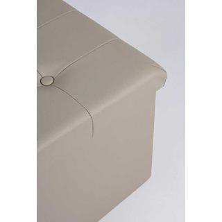 mutoni Pouf de rangement Magda rectangulaire gris tourterelle  