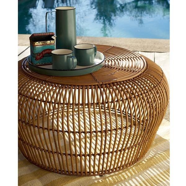 La Redoute Intérieurs Table basse de jardin résine tressée ø60 cm  