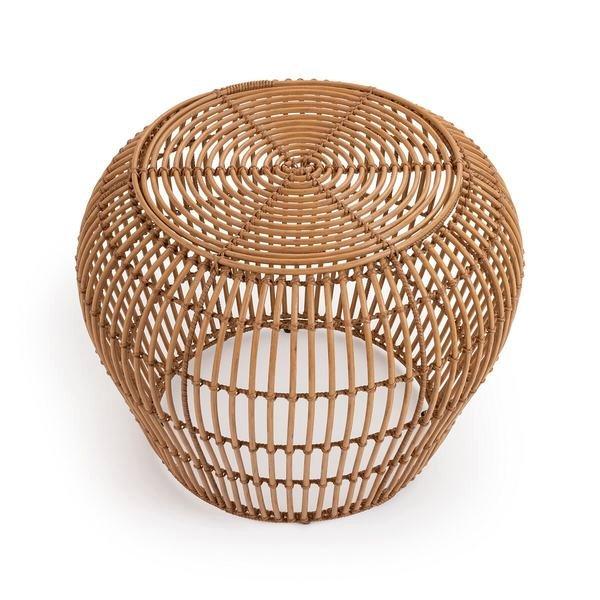 La Redoute Intérieurs Table basse de jardin résine tressée ø60 cm  