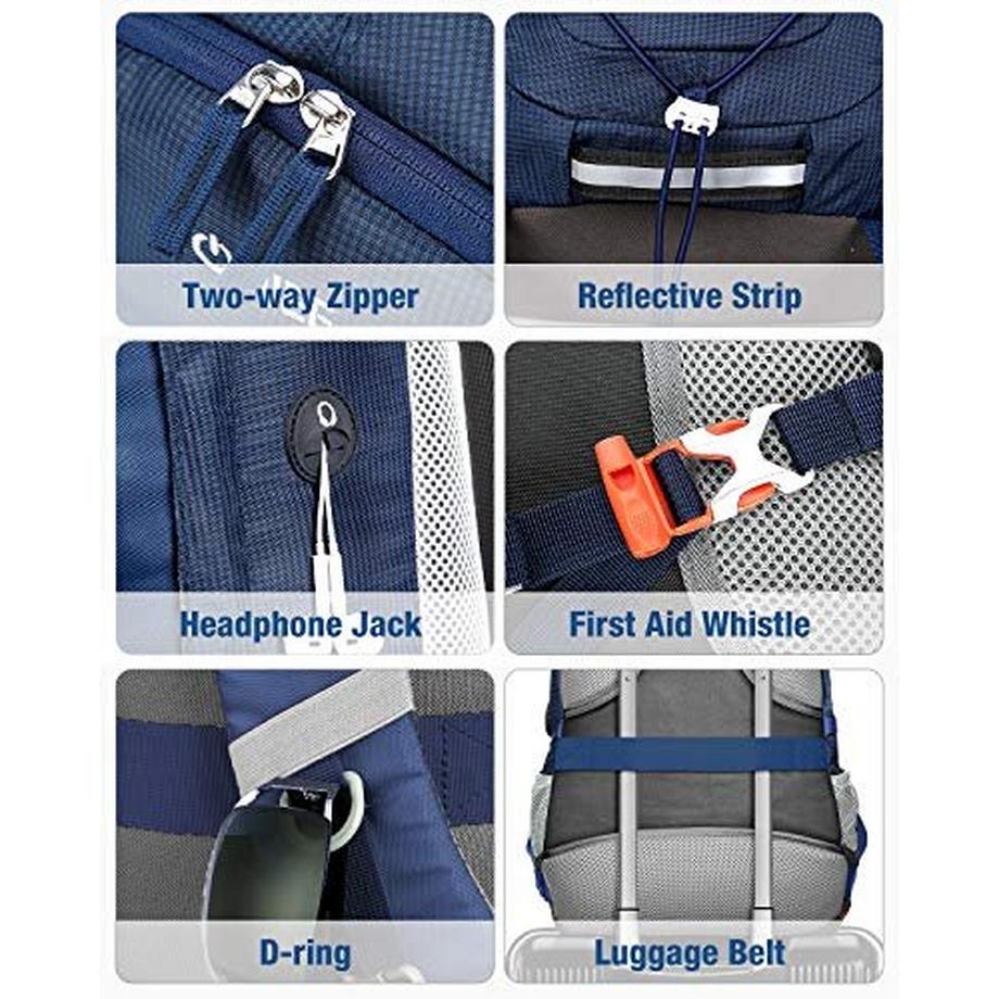 Only-bags.store Sac à dos 45L étanche randonnée trekking voyage extérieur  