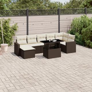 VidaXL set divano da giardino Polirattan  