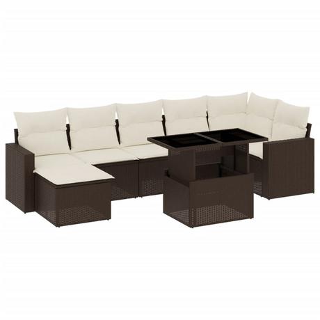 VidaXL set divano da giardino Polirattan  