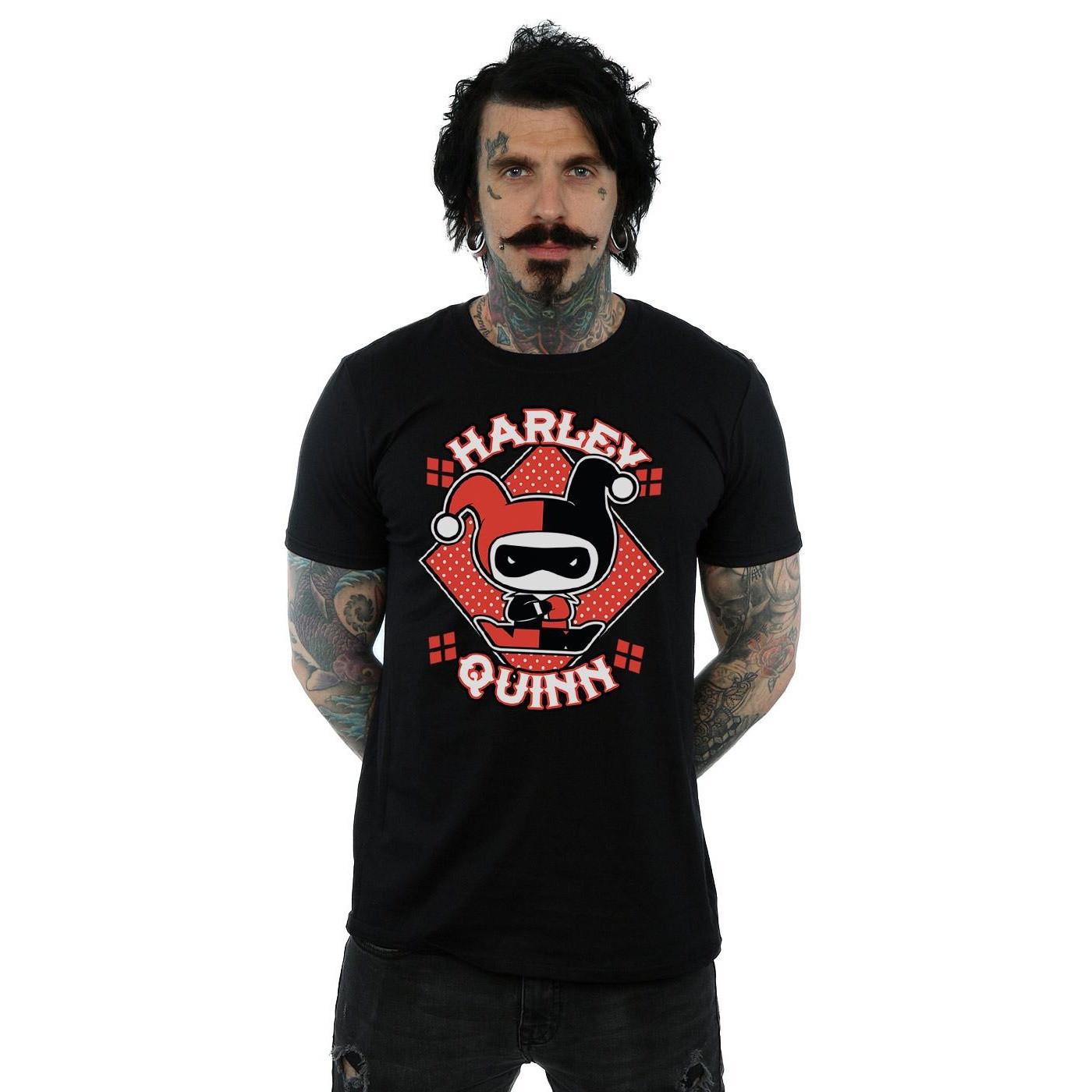 Harley Quinn Harley Quinn Chibi Logo T-Shirt Manches Courtes  