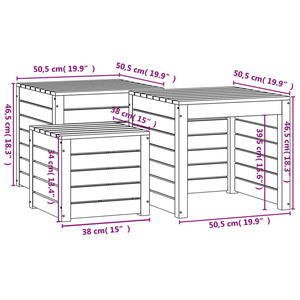 VidaXL set contenitore da giardino Legno di pino  