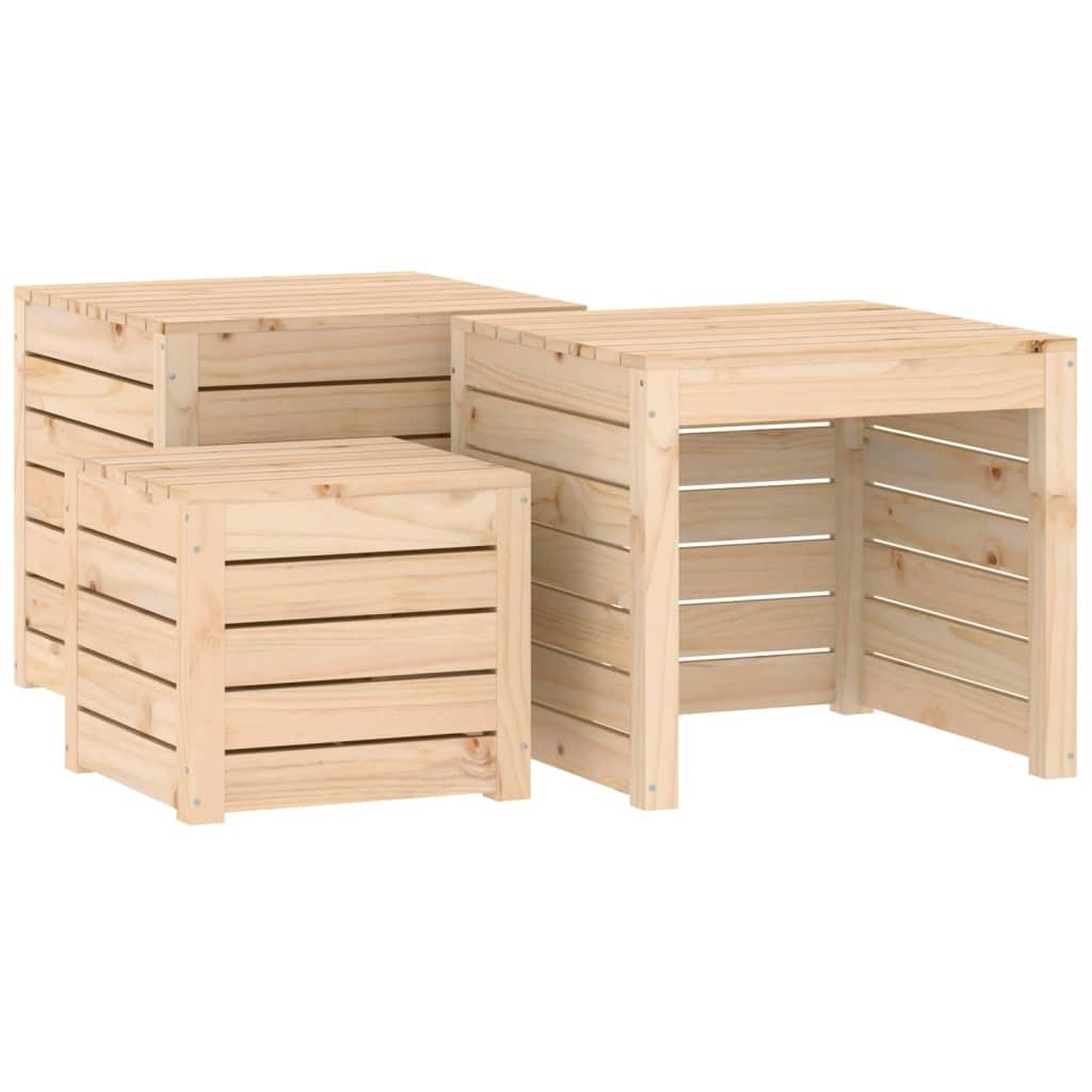 VidaXL set contenitore da giardino Legno di pino  