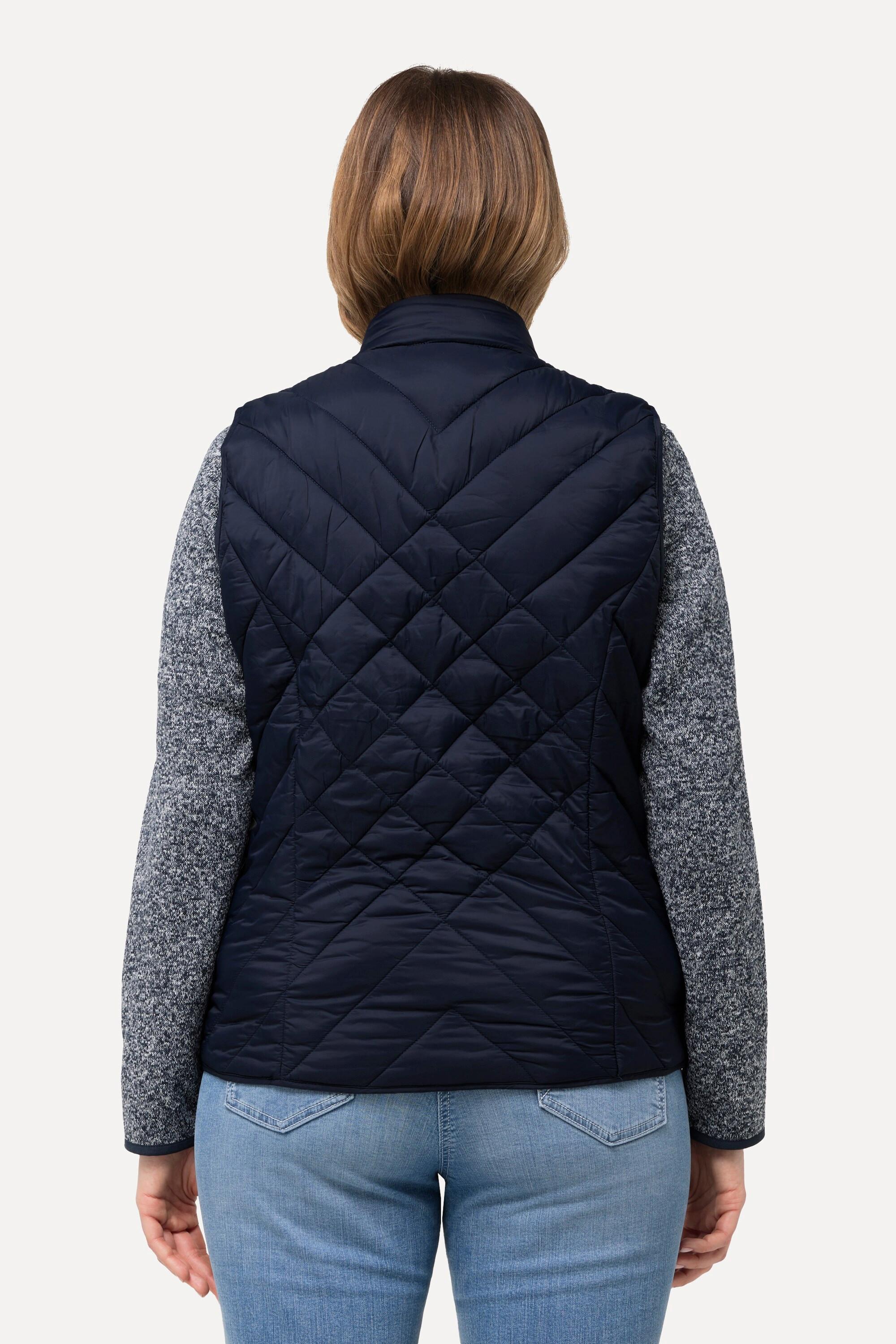 Ulla Popken  Gilet HYPRAR trapuntato e idrorepellente con colletto alto e materiale riciclato 