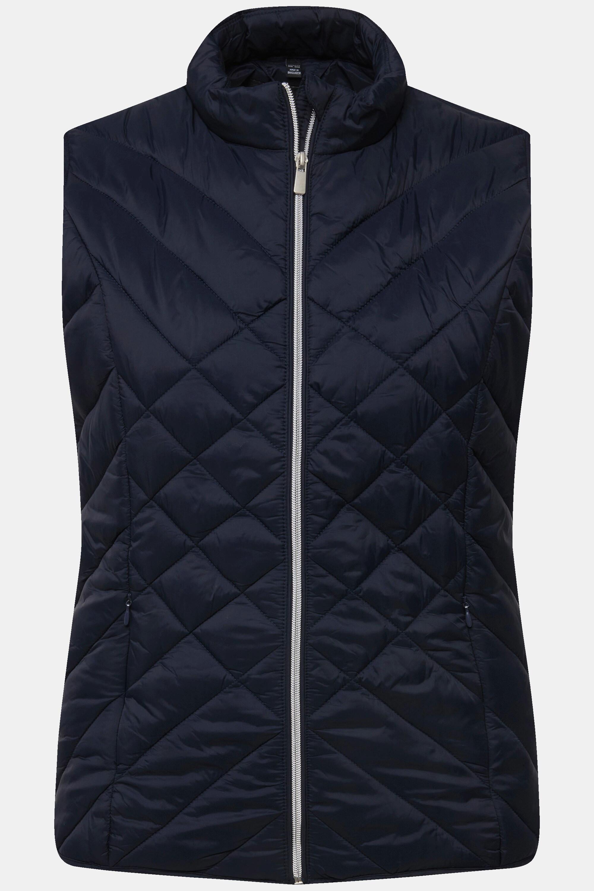 Ulla Popken  Gilet HYPRAR trapuntato e idrorepellente con colletto alto e materiale riciclato 