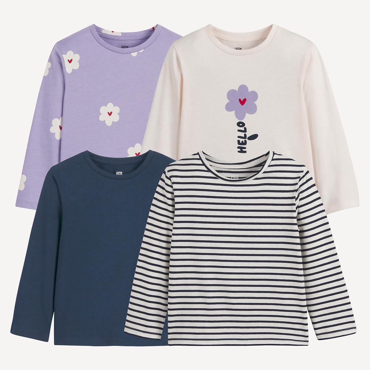 La Redoute Collections  4er-Pack Langarm-Shirts mit Rundhals 