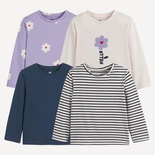 La Redoute Collections  4er-Pack Langarm-Shirts mit Rundhals 
