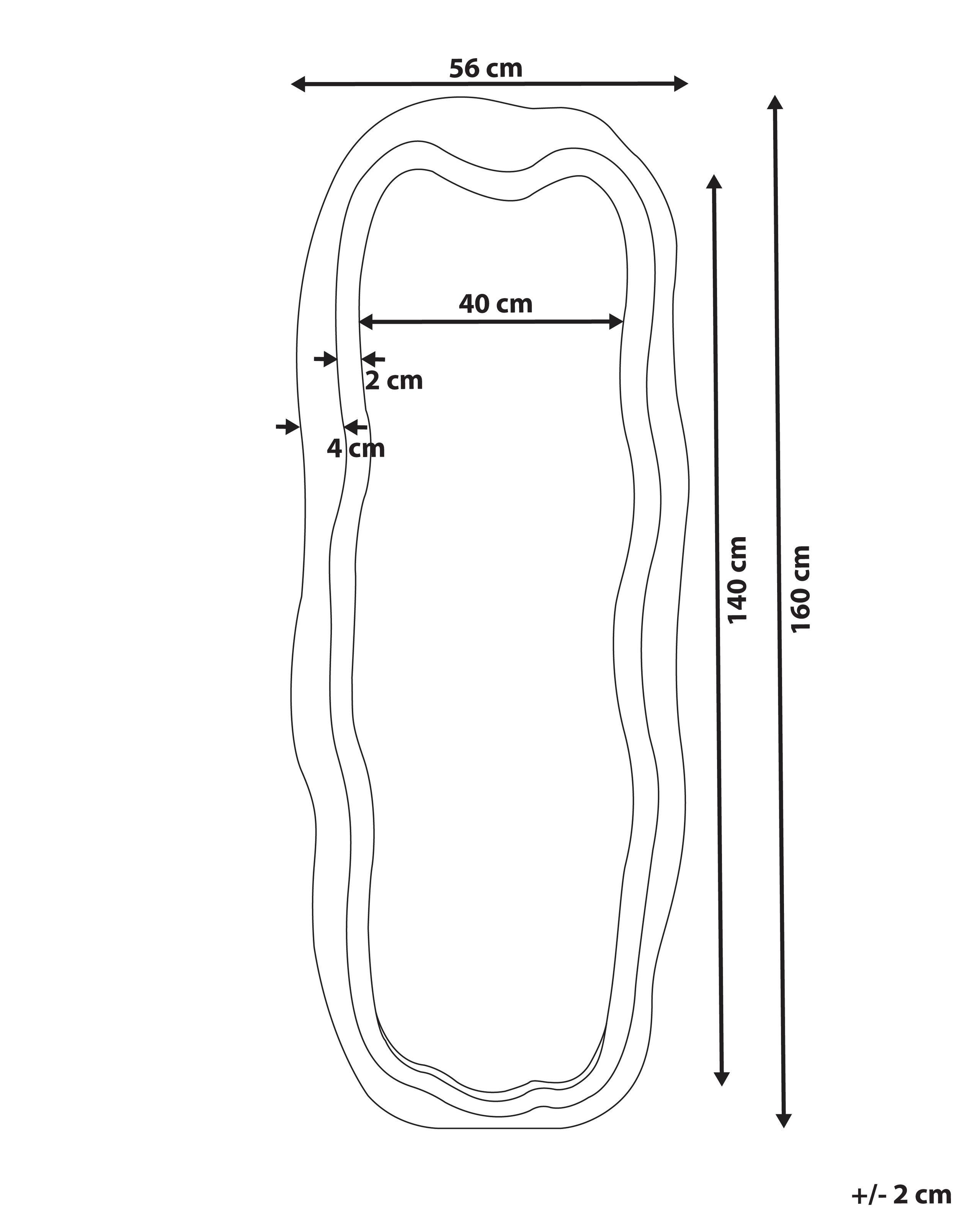 Beliani Wandspiegel aus Samtstoff Modern BEAUNE  