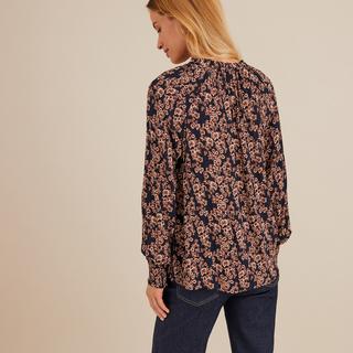 La Redoute Collections  Langärmelige Bluse mit Blumenmuster & rundem Ausschnitt 