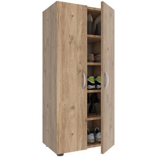 VCM XL bois Grande armoire à chaussures Commode à chaussures Étagère à chaussures Bottes Grande Ulas 5 compartiments  