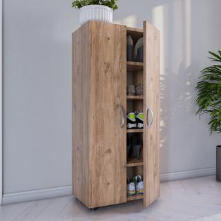 VCM XL bois Grande armoire à chaussures Commode à chaussures Étagère à chaussures Bottes Grande Ulas 5 compartiments  