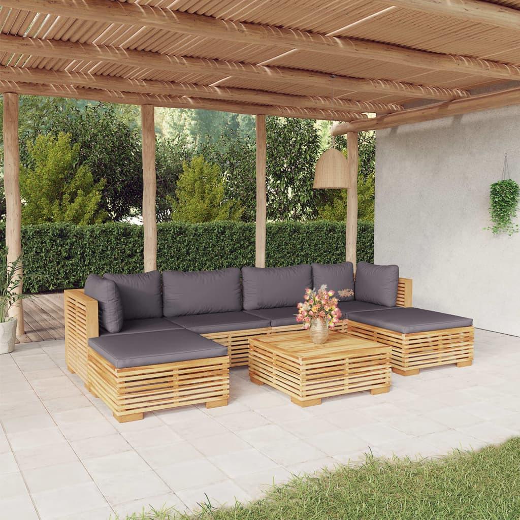 VidaXL set divani da giardino Teak riciclato  