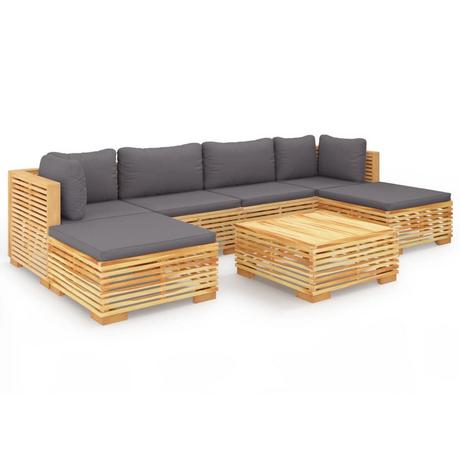 VidaXL set divani da giardino Teak riciclato  