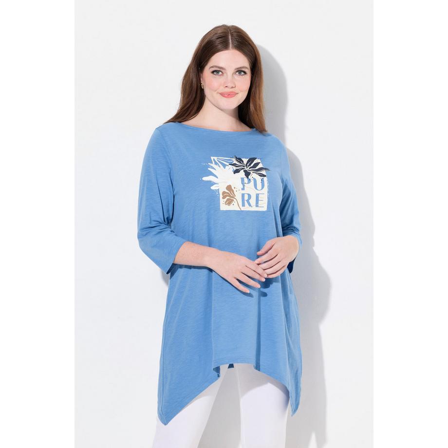 Ulla Popken PURE Encolure Bateau Manches 3/4 Chemise Coton Biologique  