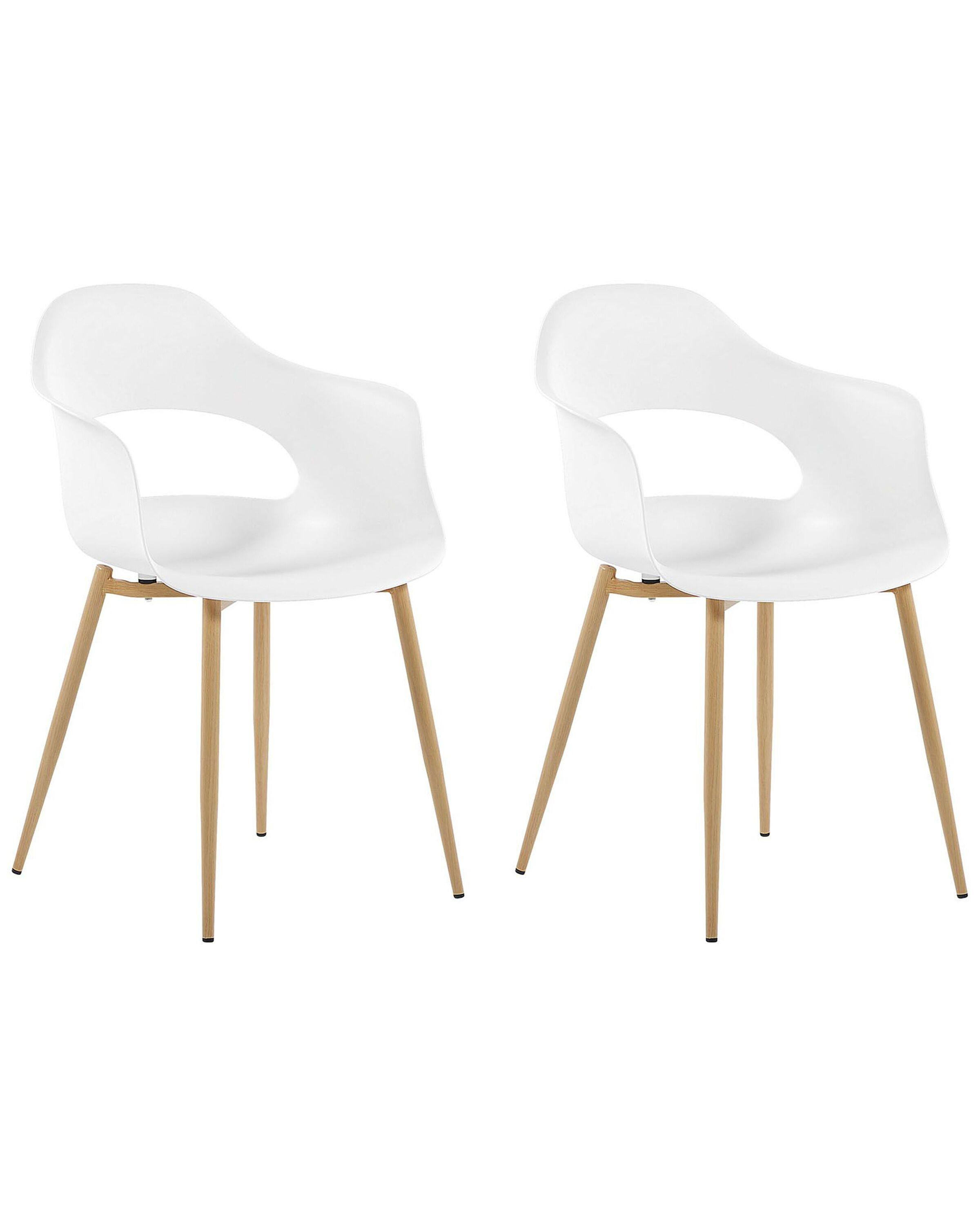 Beliani Set mit 2 Stühlen aus Kunststoff Modern UTICA  
