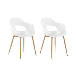 Beliani Lot de 2 chaises en Matière synthétique Moderne UTICA  