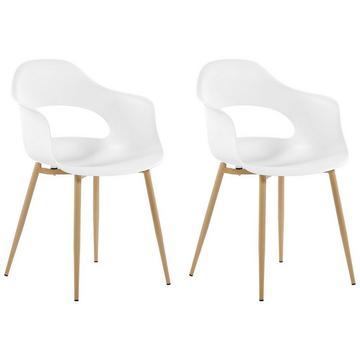 Set mit 2 Stühlen aus Kunststoff Skandinavisch UTICA