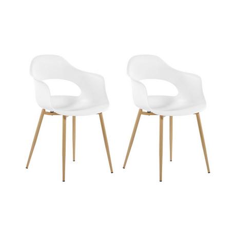 Beliani Set mit 2 Stühlen aus Kunststoff Modern UTICA  