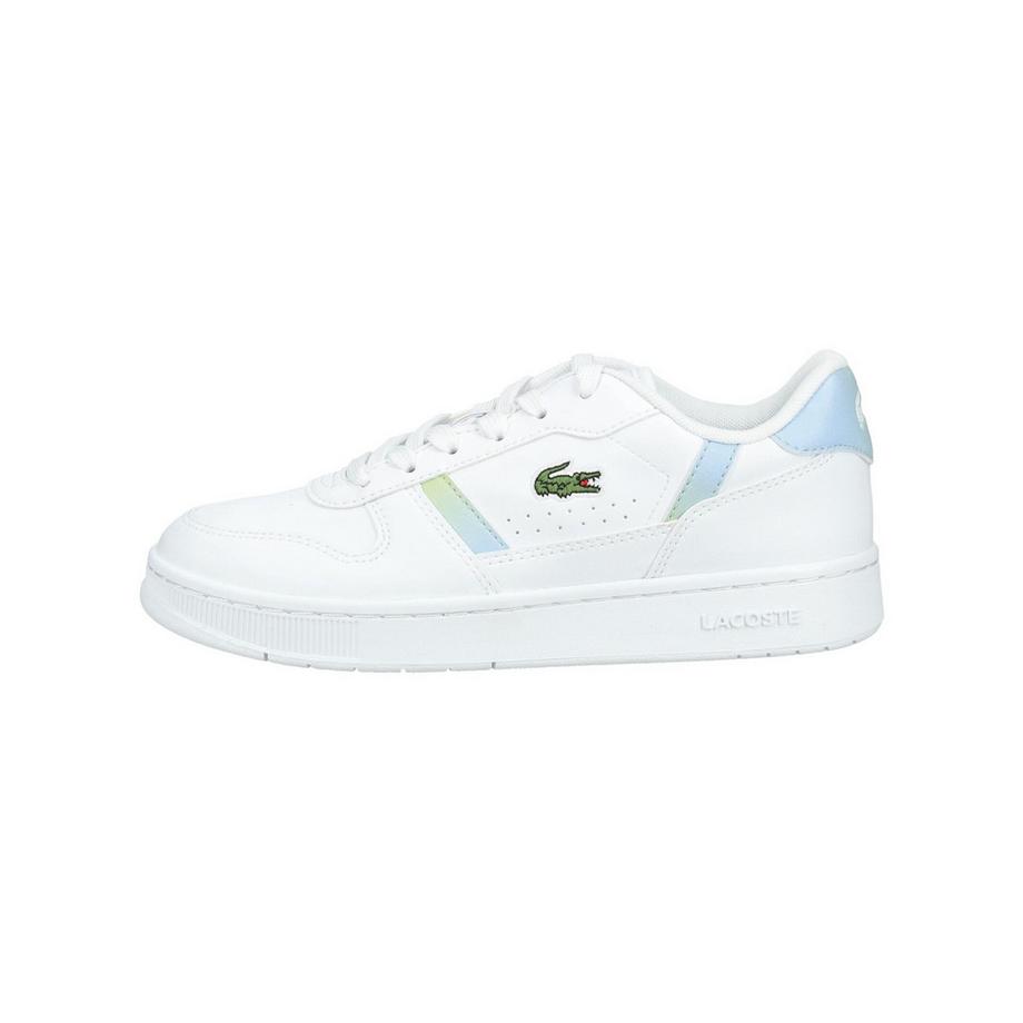 LACOSTE Sneaker bianco con striscia arcobaleno  