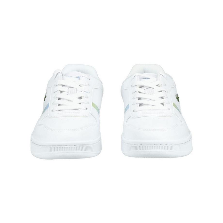 LACOSTE Sneaker bianco con striscia arcobaleno  