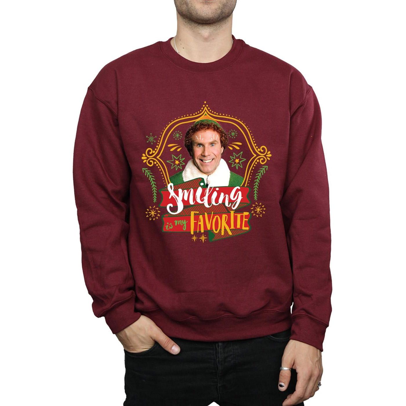 Elf Smiling Is My Favorite Sweatshirt  