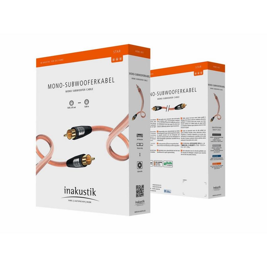 Inakustik  Inakustik 00308231 Audio-Kabel 3 m RCA Transparent 