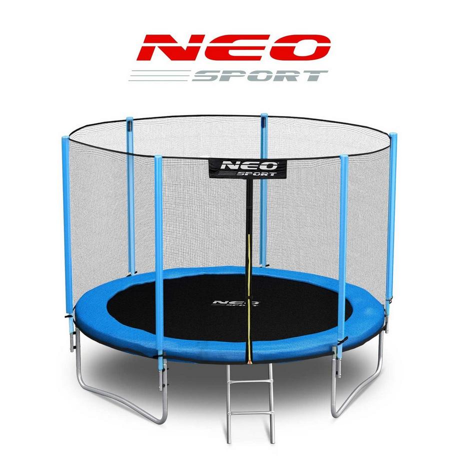 B2X  Gartentrampolin 10 Fuß/312 cm mit äußerem Sicherheitsnetz und Leiter von Neo-Sport 