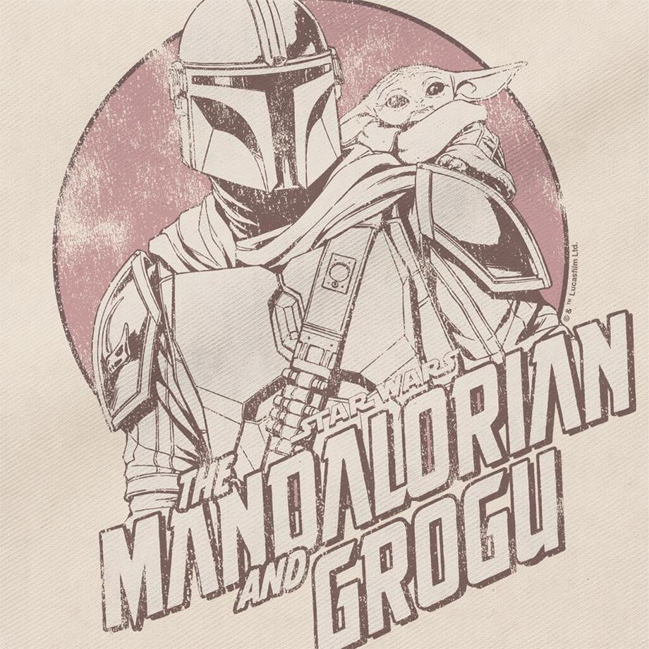 Star Wars: The Mandalorian Tote Bag Réutilisable avec Motif Grogu et Mando au Coucher de Soleil  