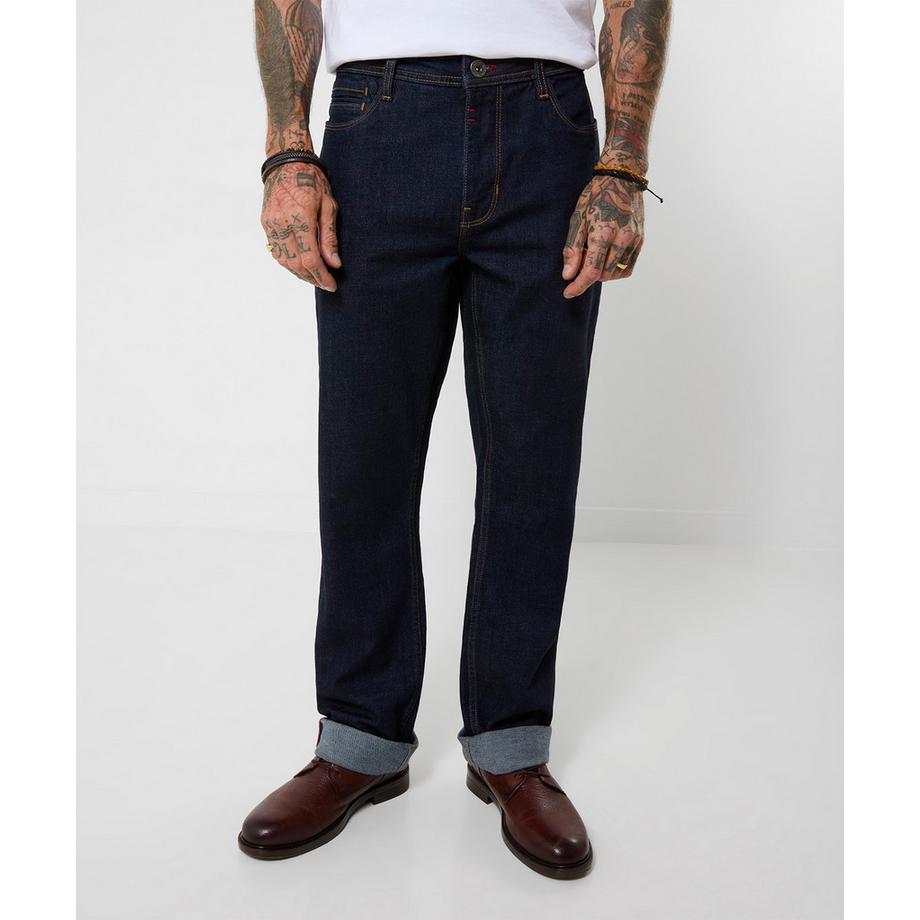 Remarquable Jean Coupe Droite Délavé