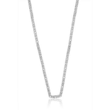 Collier chaine royale classique en or blanc 750, 2.5mm, 45cm