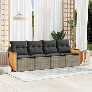 VidaXL set divano da giardino Polirattan  