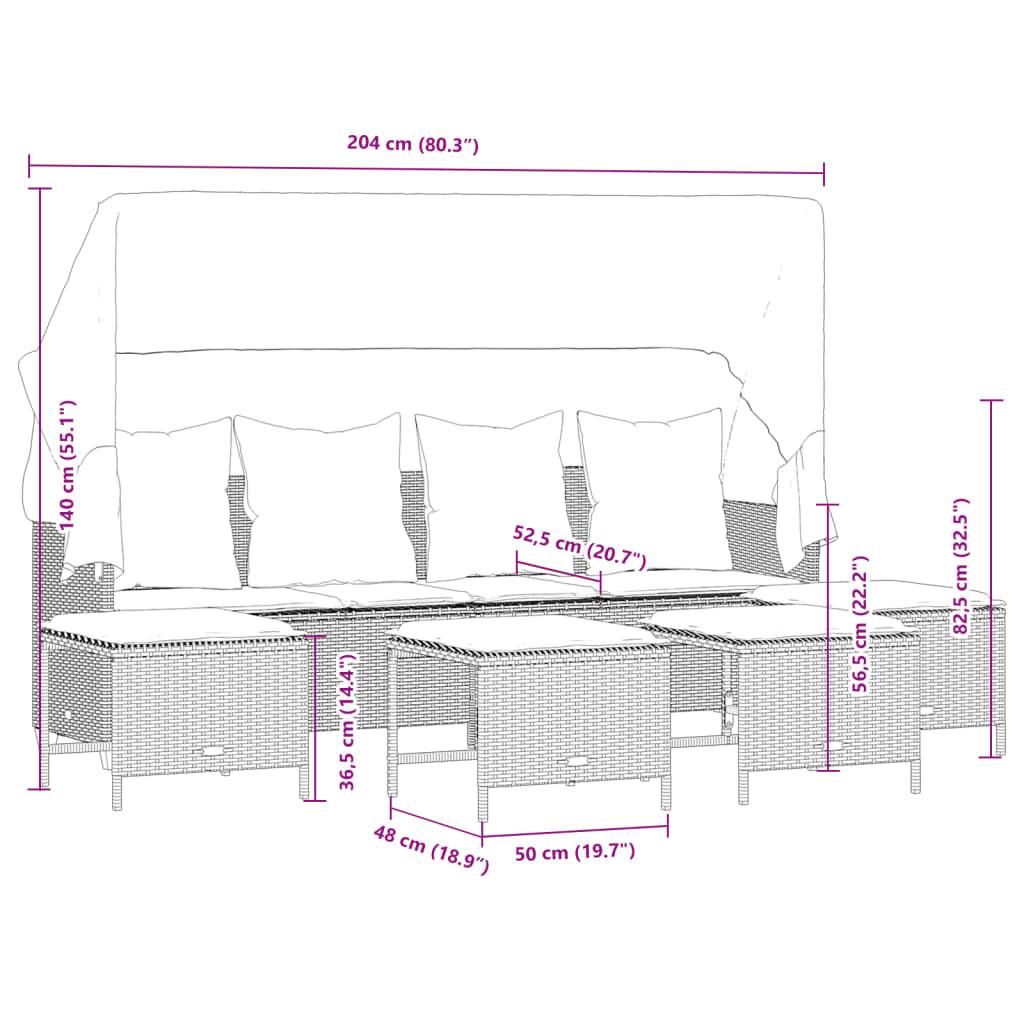 VidaXL Garten sofagarnitur poly-rattan  