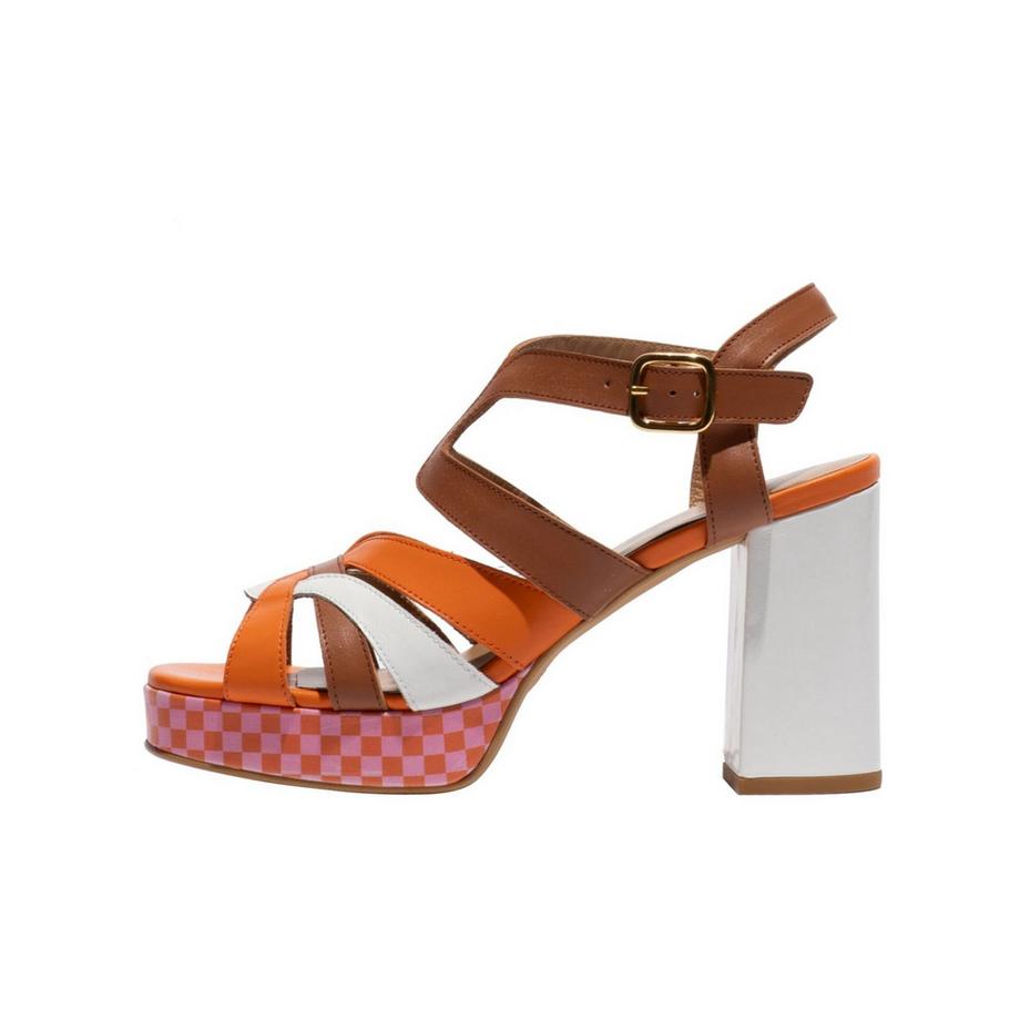 FLY London Sandales compensées à talon bloc et design à brides  