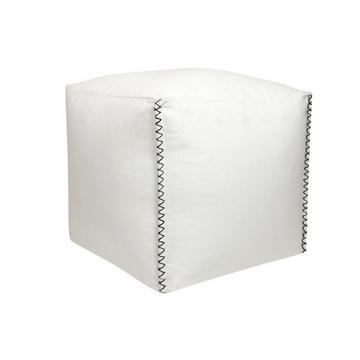 Pouf en coton blanc OURIKA