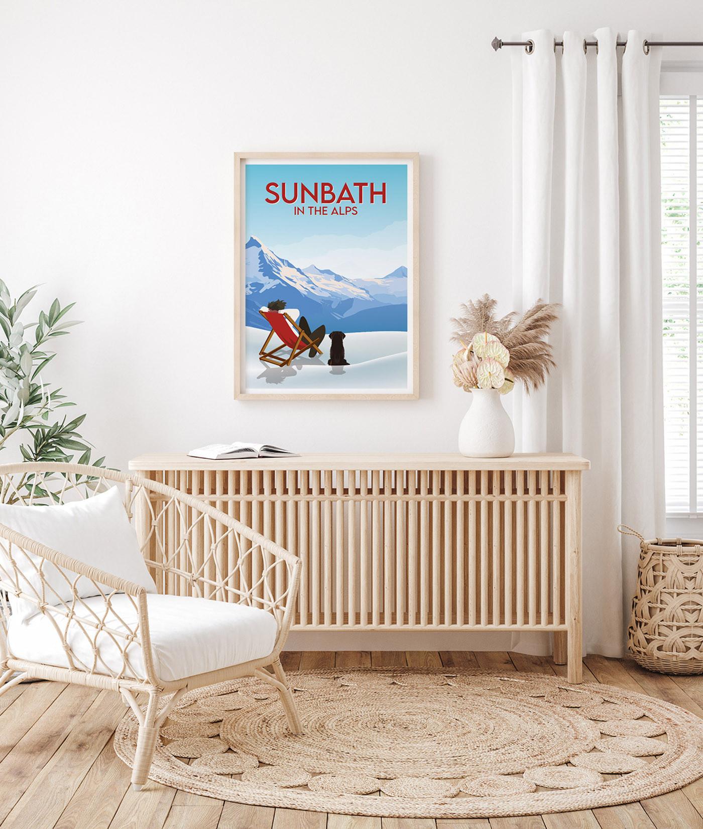 La-Jonx Sunbath in the Alps - Poster  