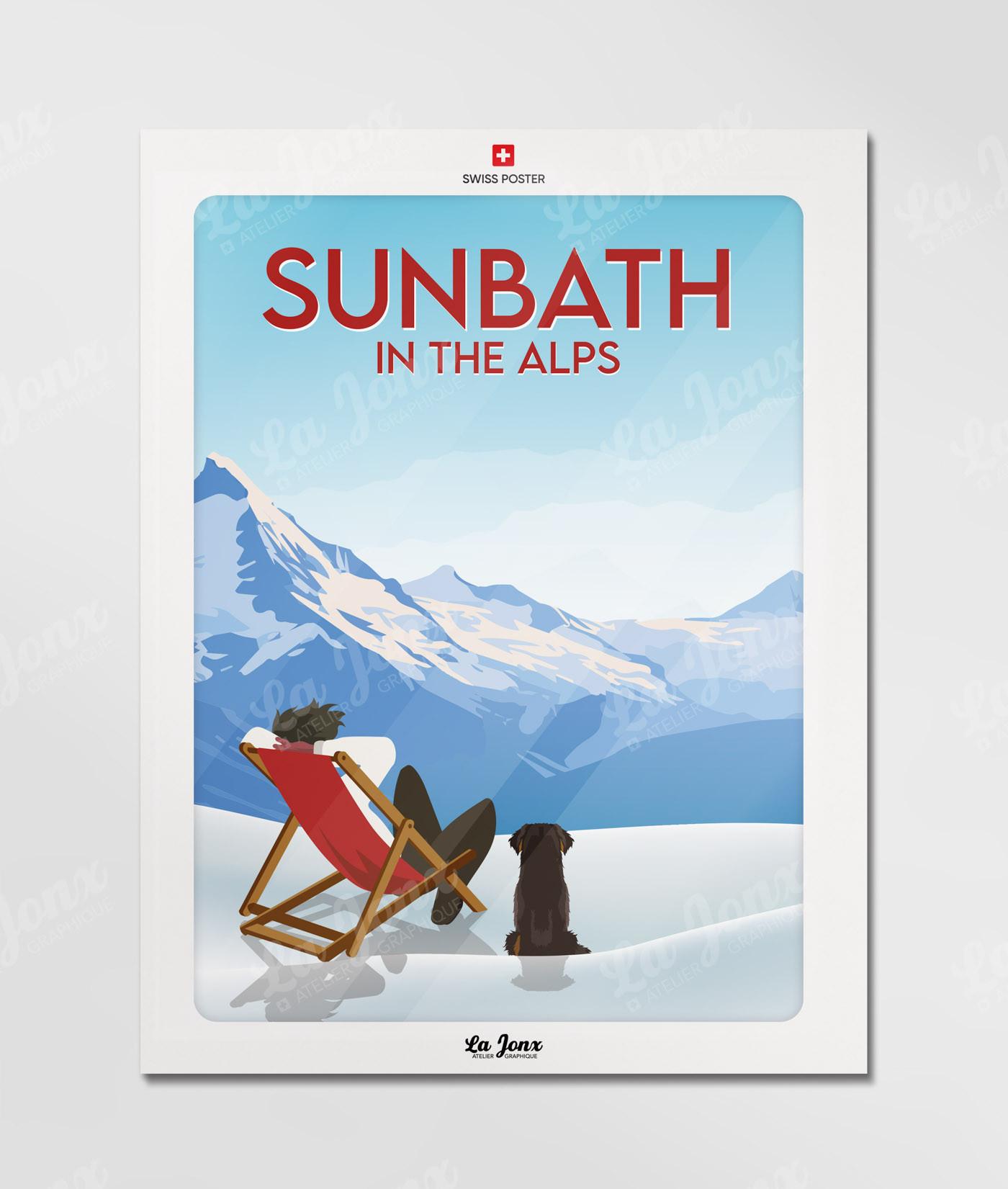 La-Jonx Sunbath in the Alps - Poster  