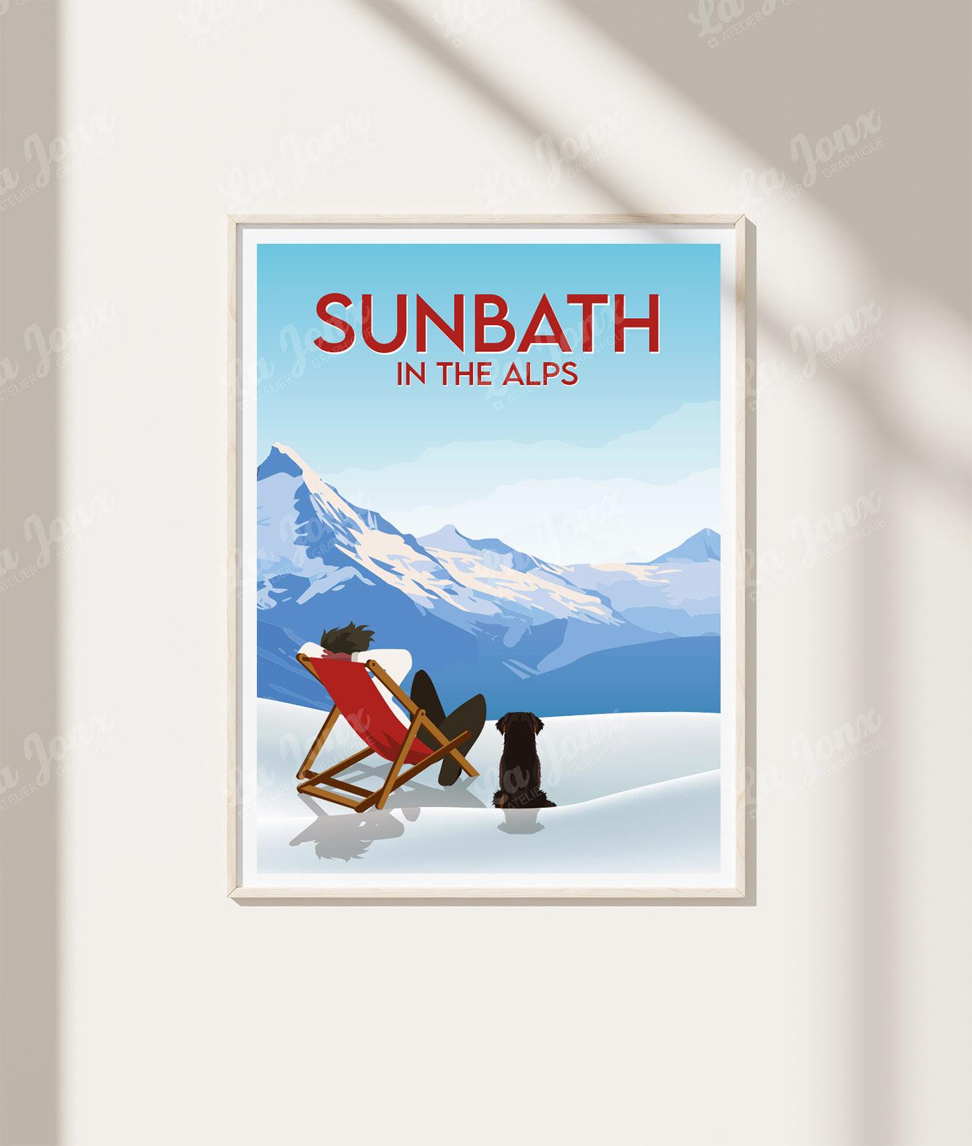 La-Jonx Sunbath in the Alps - Poster  