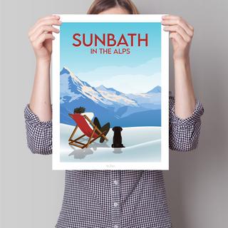 La-Jonx Sunbath in the Alps - Poster  