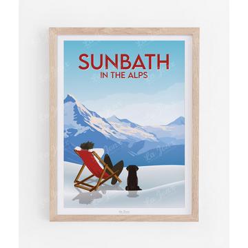 Sunbath in the Alps - Poster