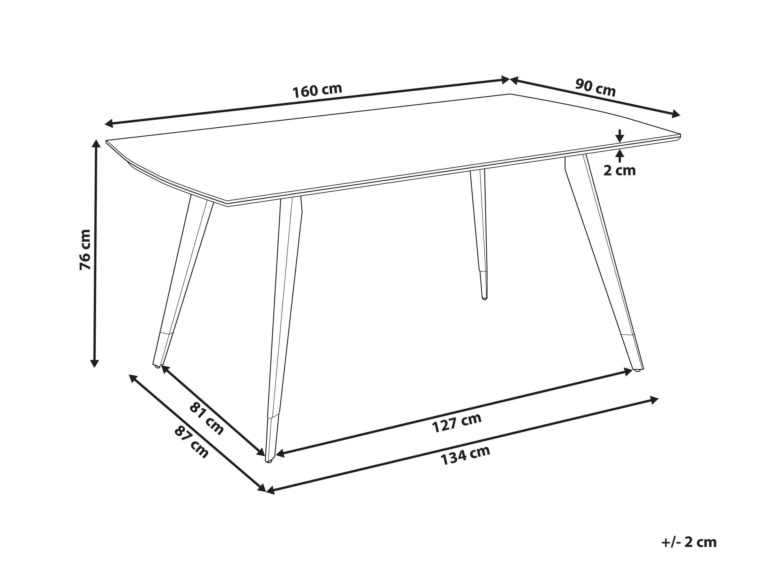 Beliani Esstisch aus MDF-Platte Modern MOSSLE  