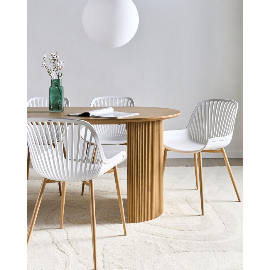 Beliani Lot de 4 chaises de salle à manger en Matière synthétique  KLEVE  